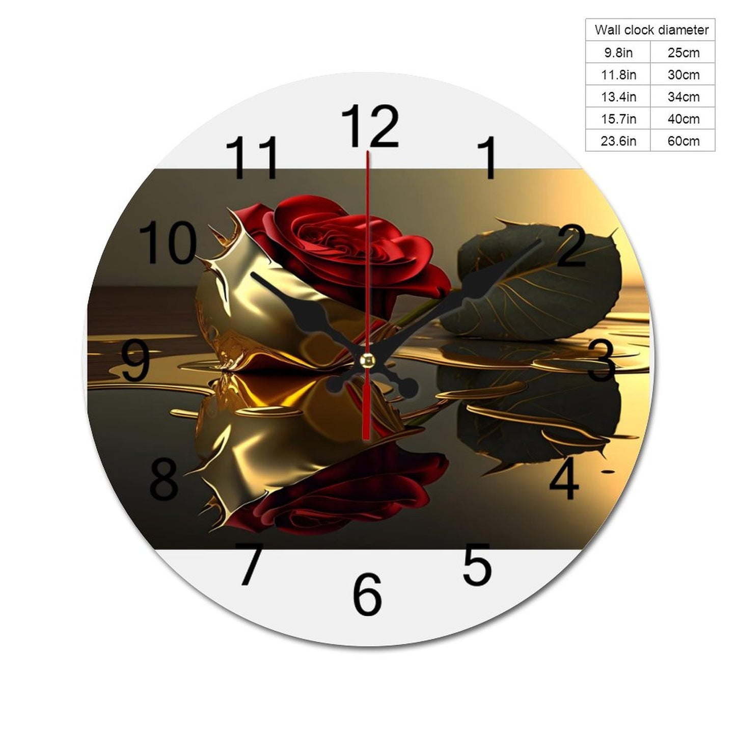 Concise Silent Wooden Wall Clock-9.84"x9.84"/ 25x25cm