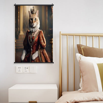 Canvas Hanging Poster with Scrolls-16"x24"/ 40x60cm-CAT QUEEN