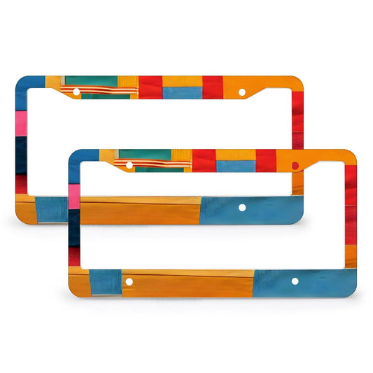 License Plate Frames with 4 Round Holes (1 Pair)