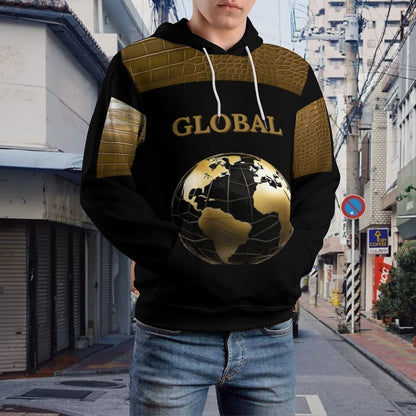 230gsm Men's Personalized Hoodie with Double-layer Cap (All-Over Printing)