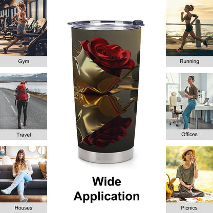 Car Travel Coffee Mug with Lid (All-Over Printing)