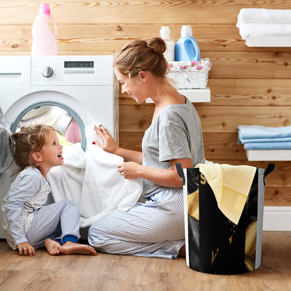 Drawstring collapsible Laundry Basket