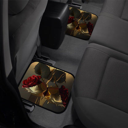 Car Mat Set of 4-ROSE ON GOLD