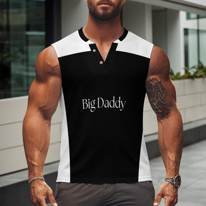 Henley Neck Vest-BIG DADDY*****S-5XL