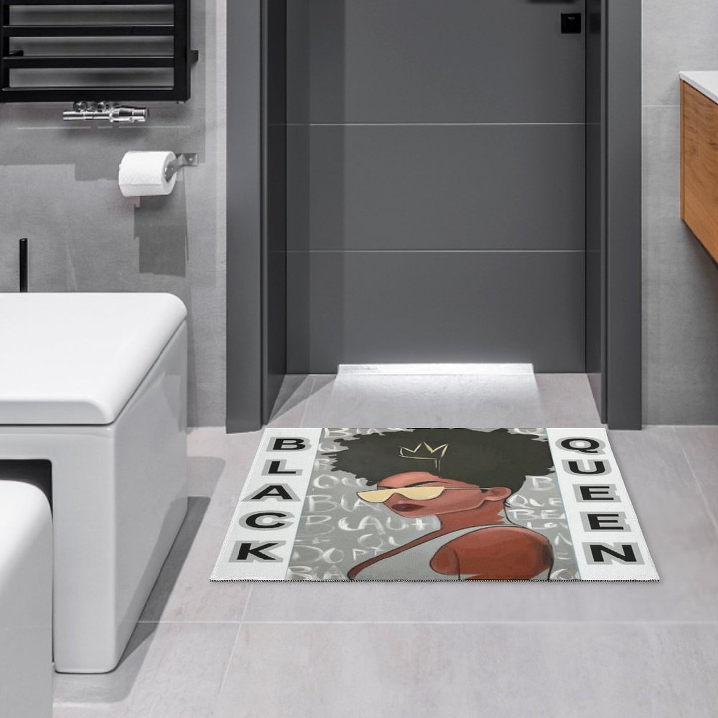 Crystal Velvet Bedroom Floor Mat