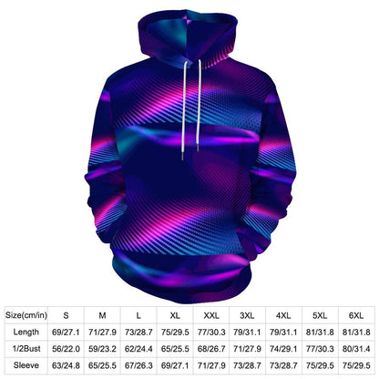 MULTICOLOR Men's Cool Hoodie with Double-layer Cap-SMALL-6XL