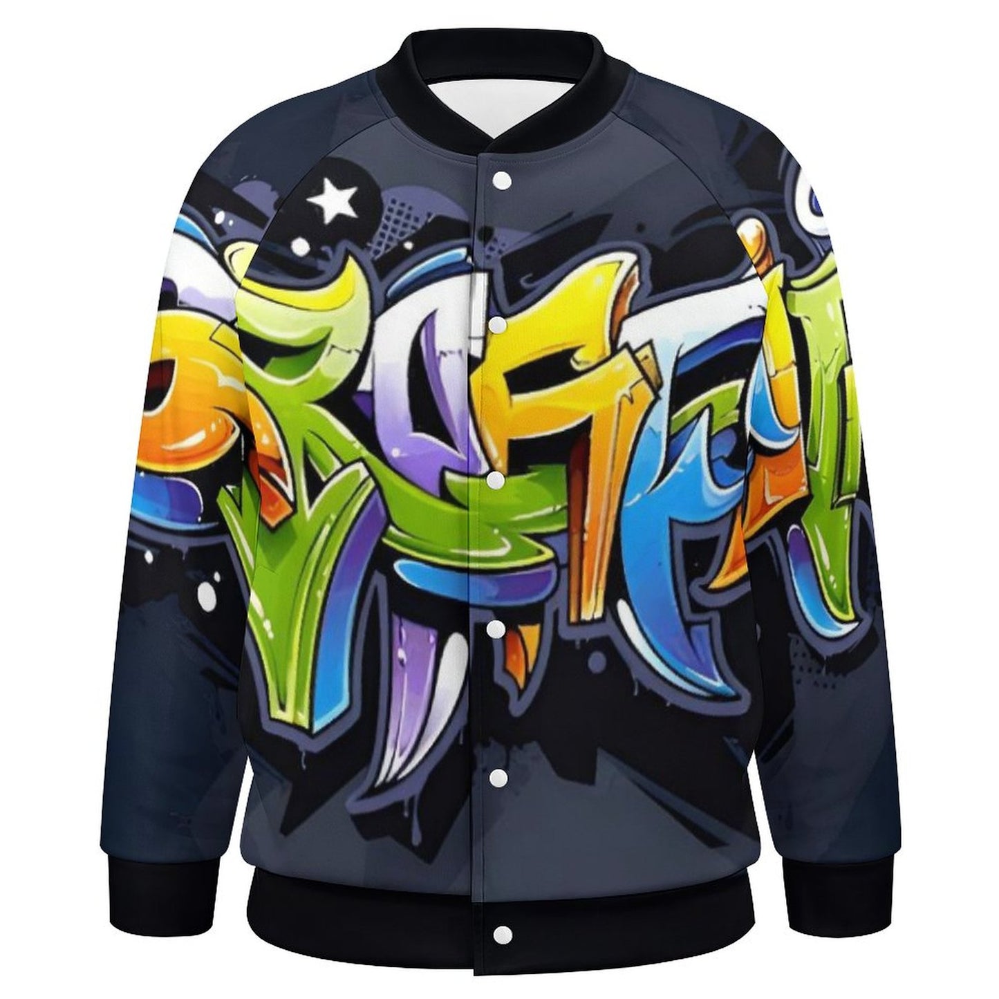 COLORFUL GRAFFITI Men's Baseball Jacket-*2XS-6XL