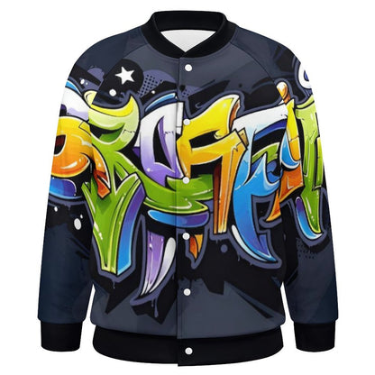 COLORFUL GRAFFITI Men's Baseball Jacket-*2XS-6XL