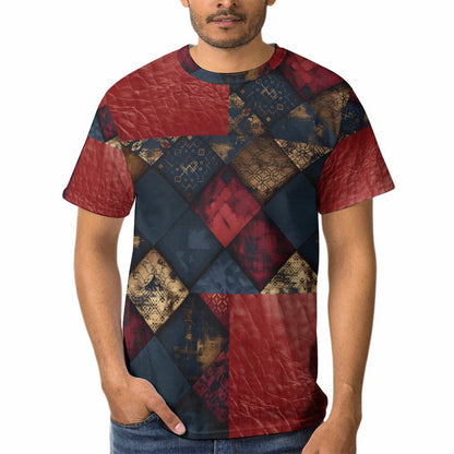 TRIANGLES & LEATHER Men's T-Shirt Short Sleeve-SMALL-3XL
