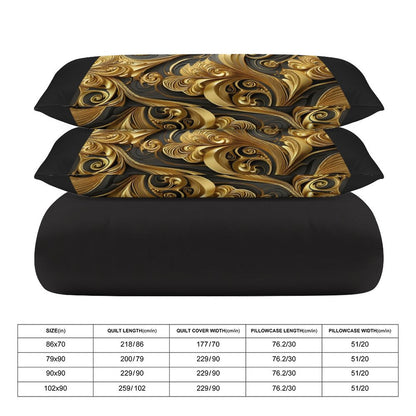 3-Piece Bedding Set-86"×70"/ 218×177cm (Dual-sidede Printing)