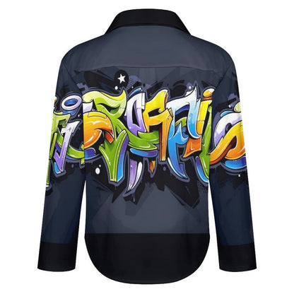 COLORFUL GRAFFITI Women's  Shirt (irregular hem) -*SMALL-8XL