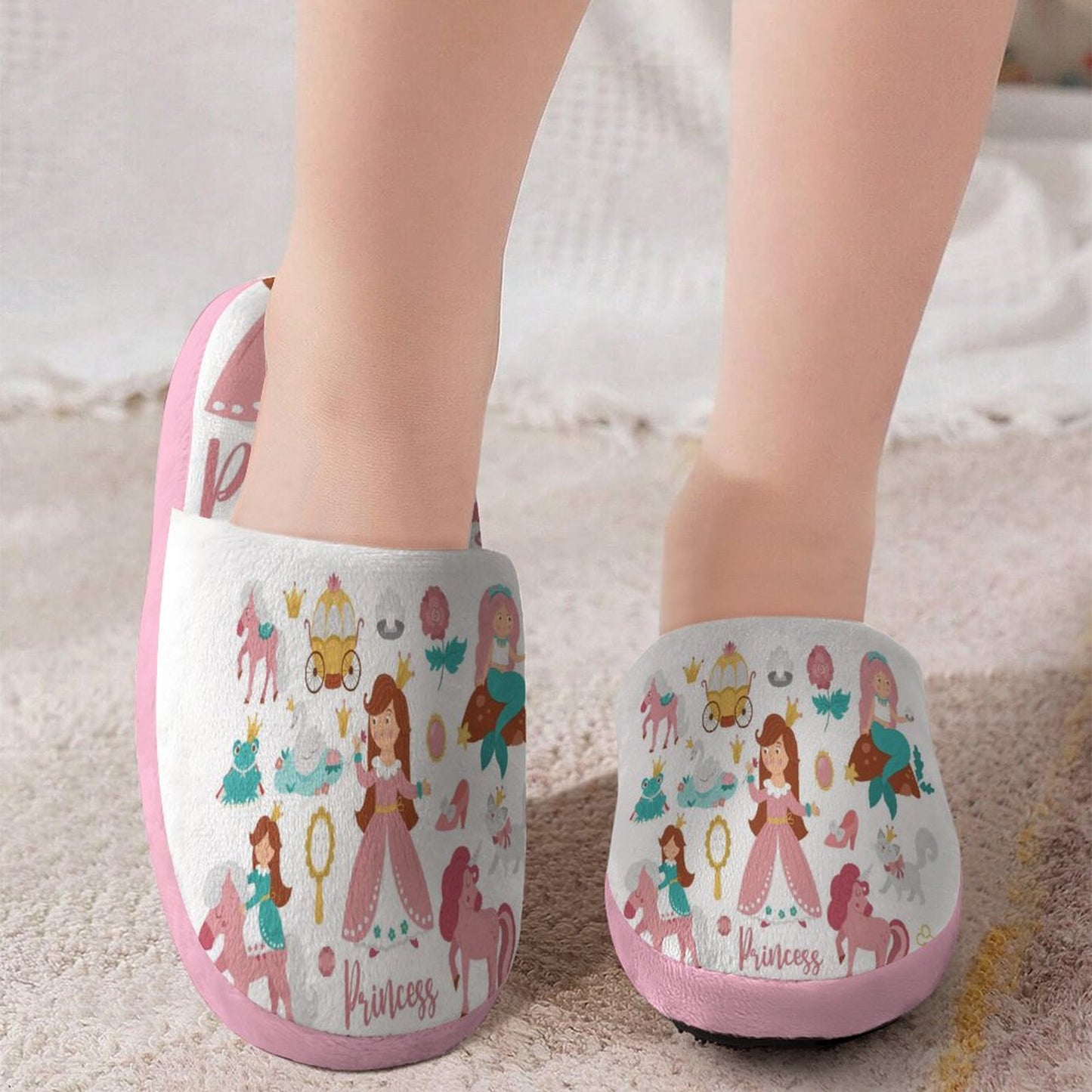 Flannel Children's Cotton Slippers (All-Over Printing)