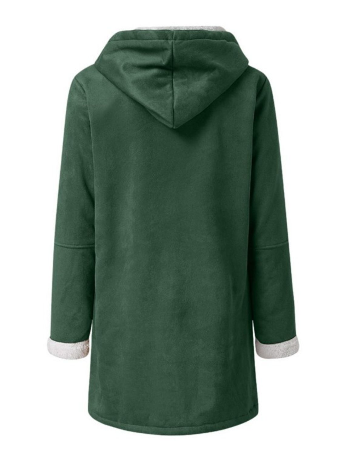 Full Size Pocketed Long Sleeve Hooded Toggle Jacket (many colors) -*SMALL-5XL