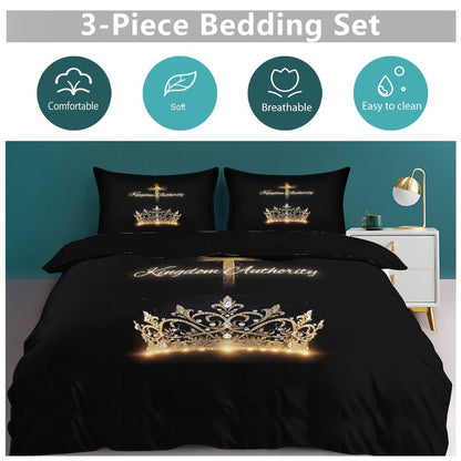 3-Piece Bedding Set-102"x90"/ 259x229cm (Dual-sided Printing)
