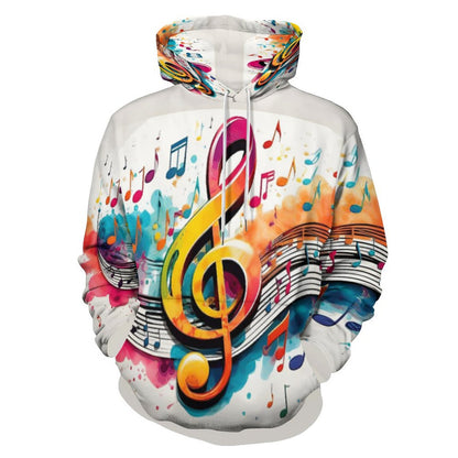 MUSIC GRAFFITI Men's Hoodie with Double-layer Cap-SMALL-6XL