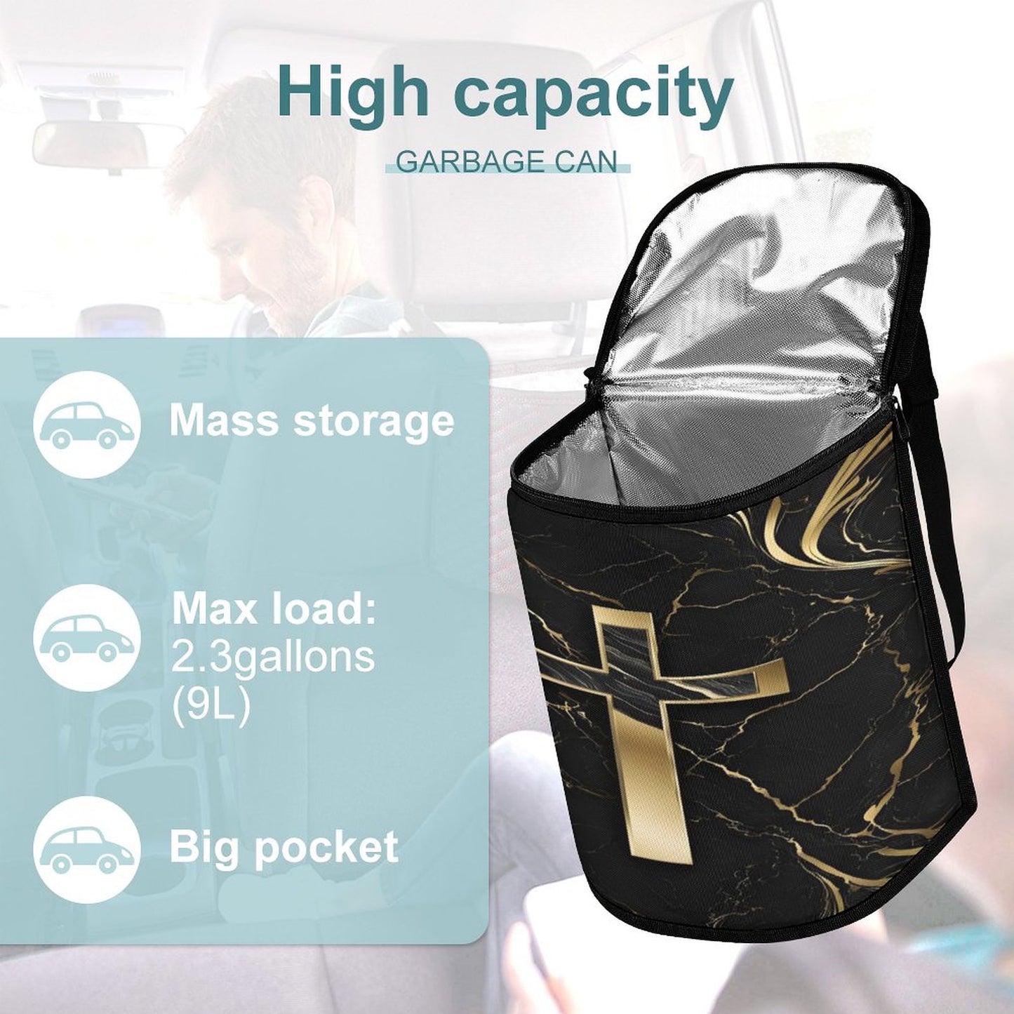 Collapsible Car Trash Bin