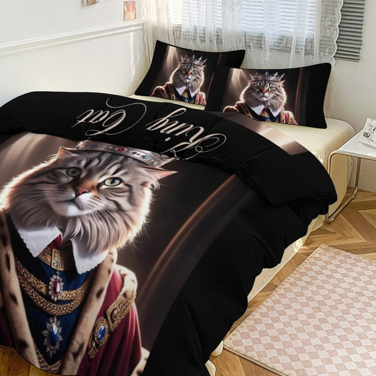 3-Piece Bedding Set-90"x90"/ 229x229cm (Dual-sided Printing)