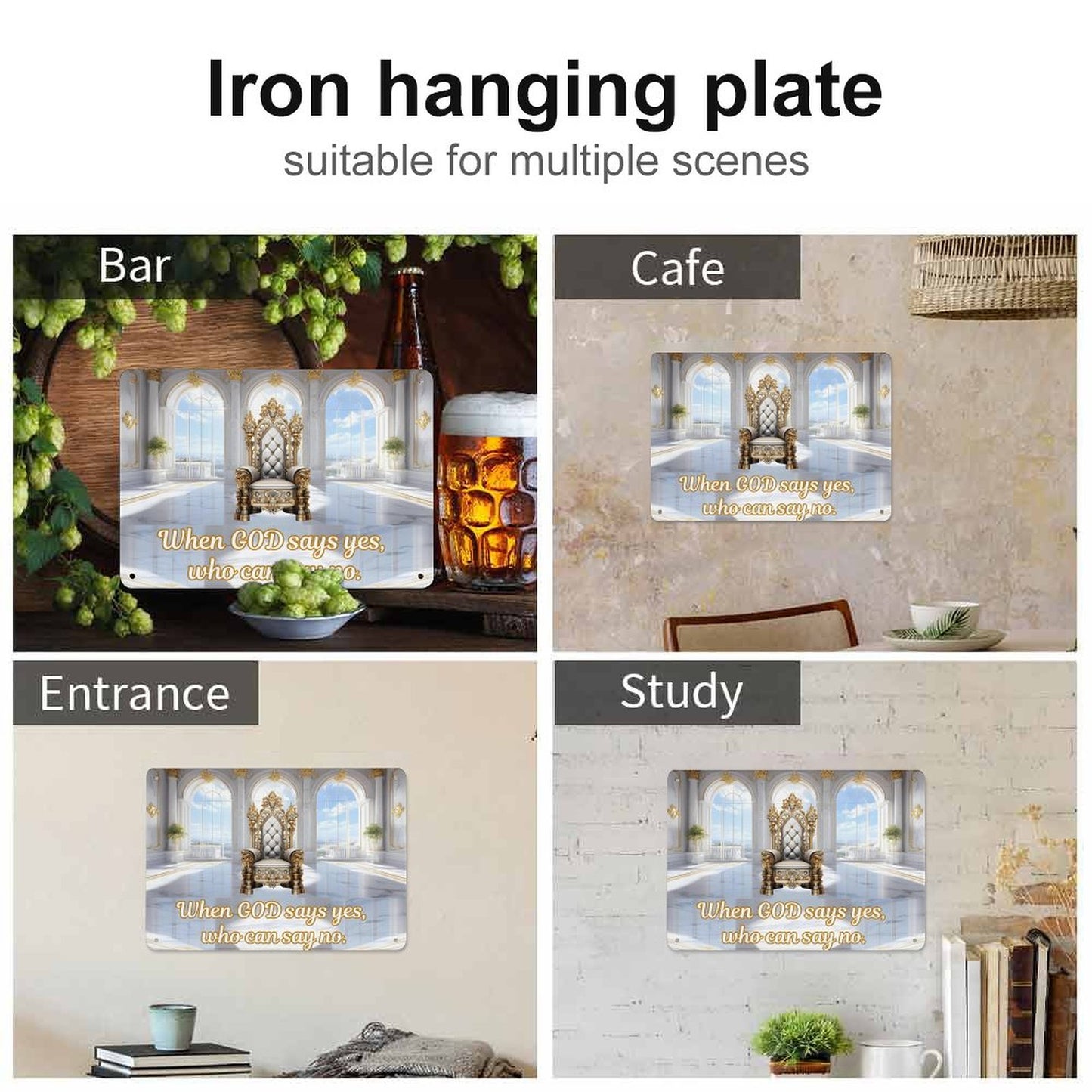 Horizontal Personalized Metal Wall Art Tin Sign-5.5"x7.9"/14x20cm