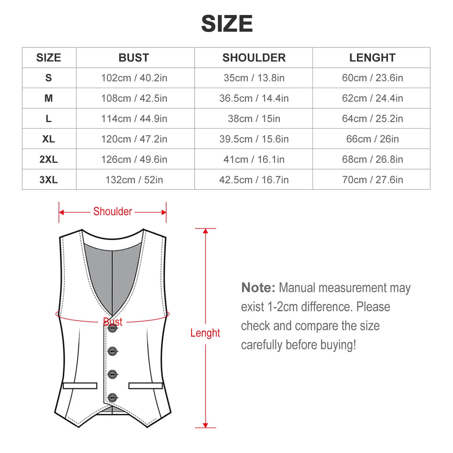260gsm Suit Vest-BIG DADDY