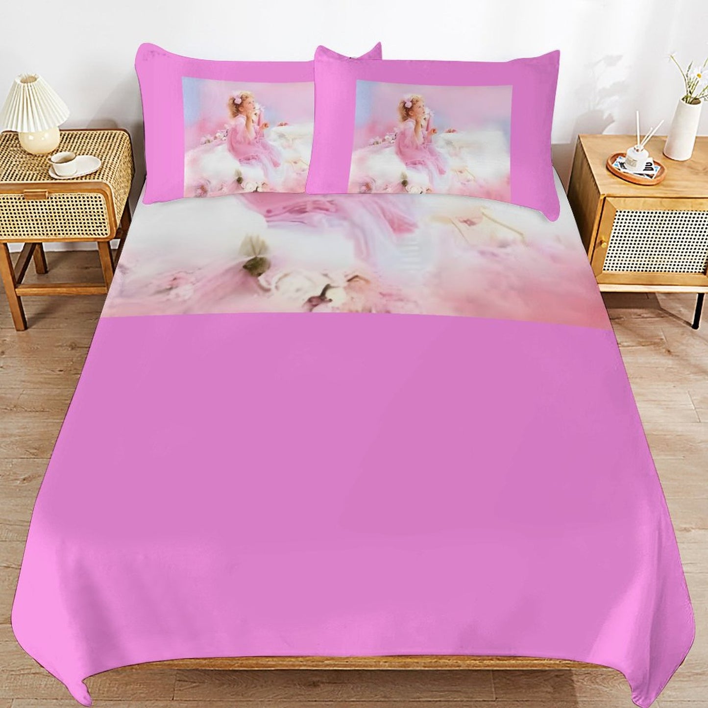 3-Piece Bedding Set-90"x90"/ 229x229cm (Dual-sided Printing)