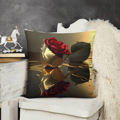 ROSE IN GOLD Plush Pillowcase Set of 4