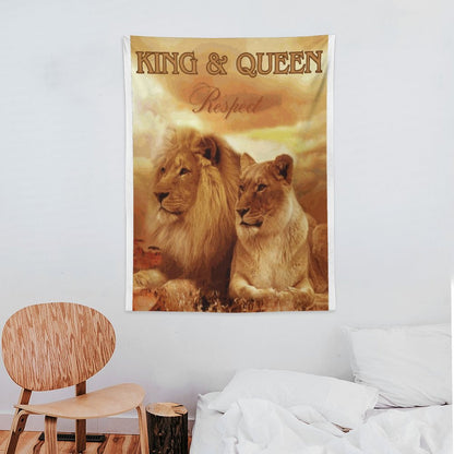 Wall Art with Vertical Tapestry