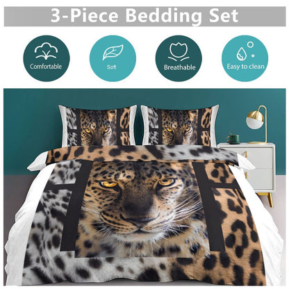3-Piece Bedding Set-86"×70"/ 218×177cm (Dual-sidede Printing)