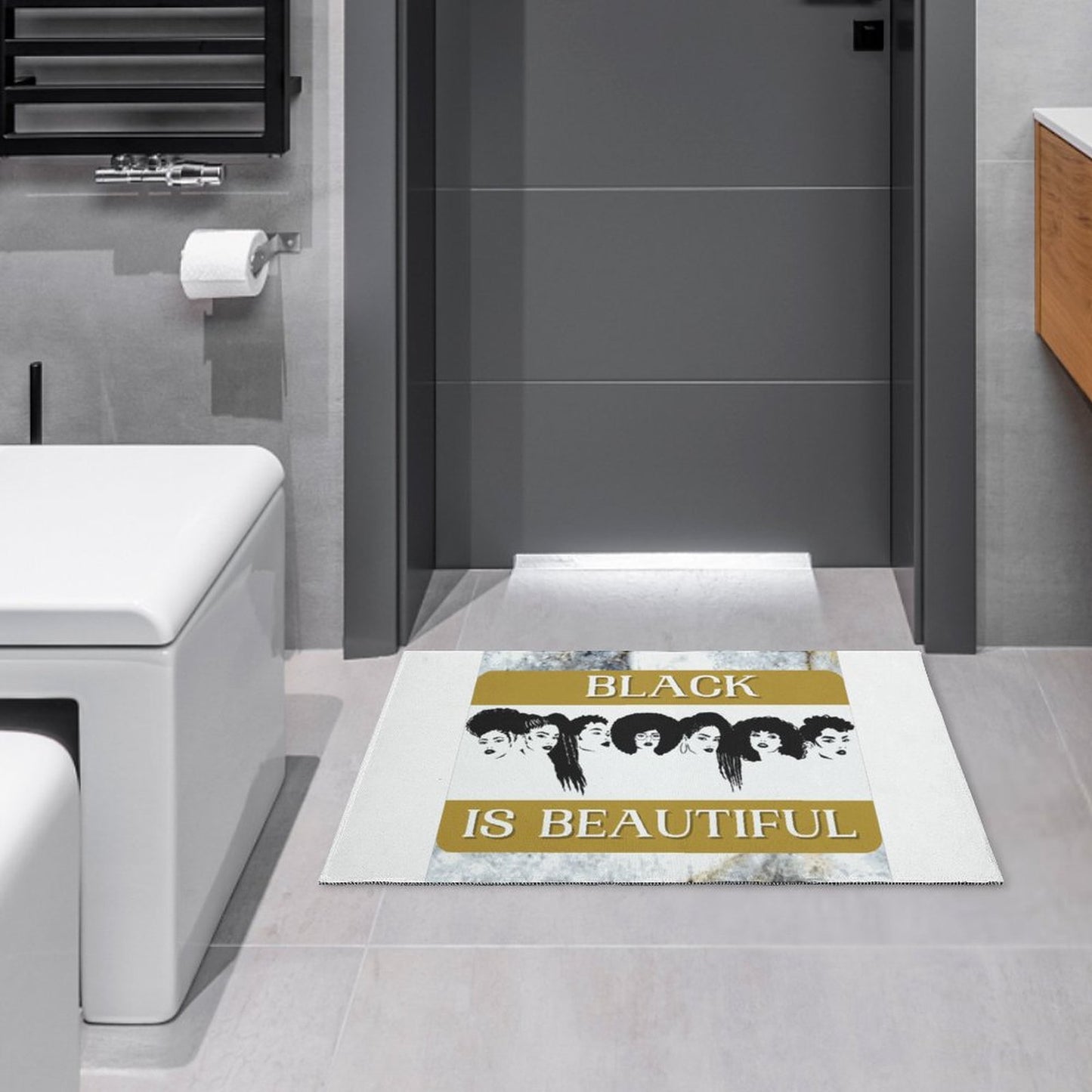 Crystal Velvet Bedroom Floor Mat