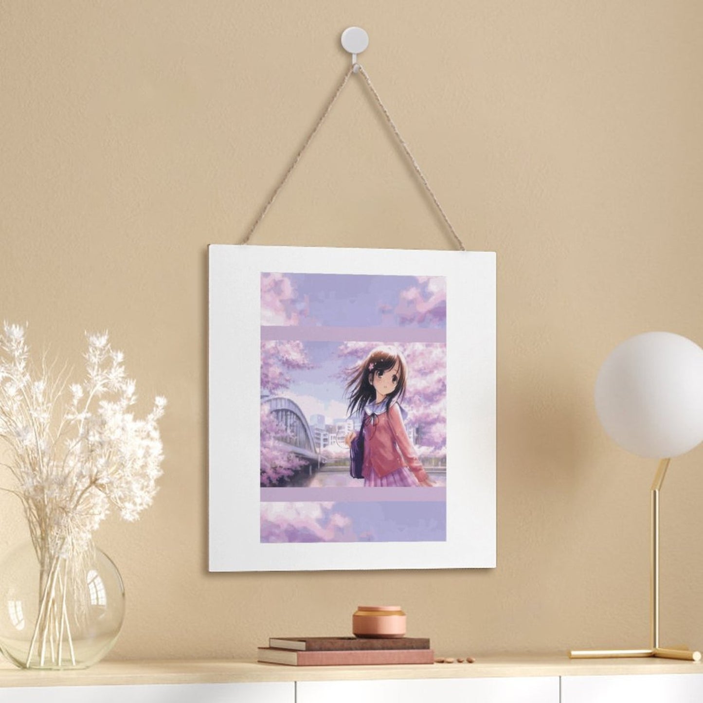 Square Wood Wall Decor Hanging Sign-12"x12"/30x30cm