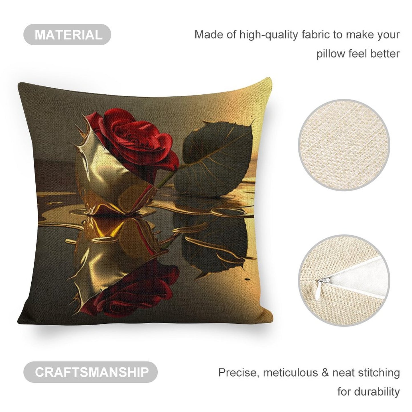 Personalized Photo Pillowcases (Pillow Excluded) (Dual-sided Printing)