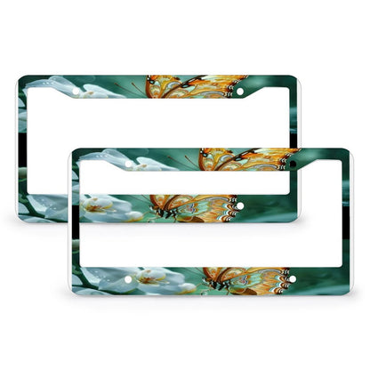 License Plate Frames with 4 Round Holes (1 Pair)
