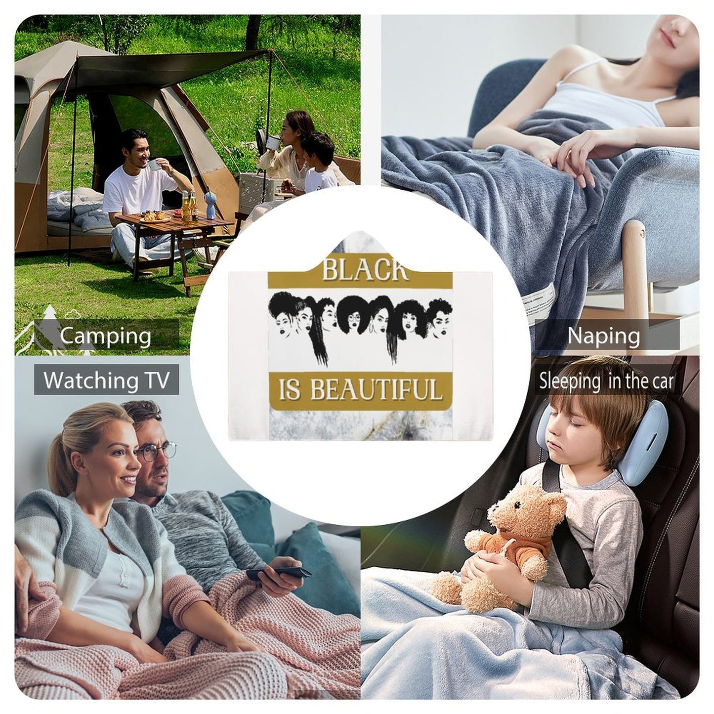 Wrap Hooded Blanket-40"x50"/ 100x130cm