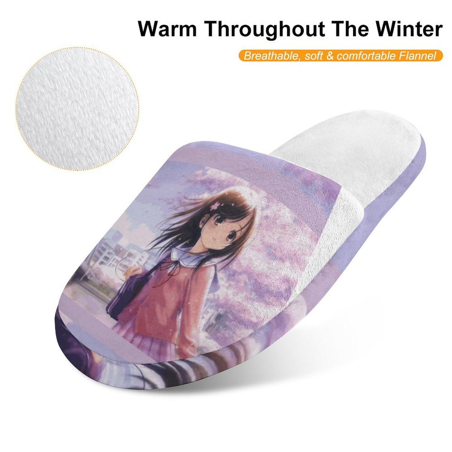 Flannel Children's Cotton Slippers (All-Over Printing)