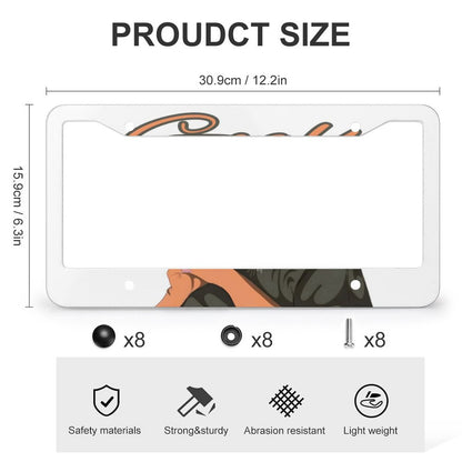 License Plate Frames with 4 Round Holes (1 Pair)