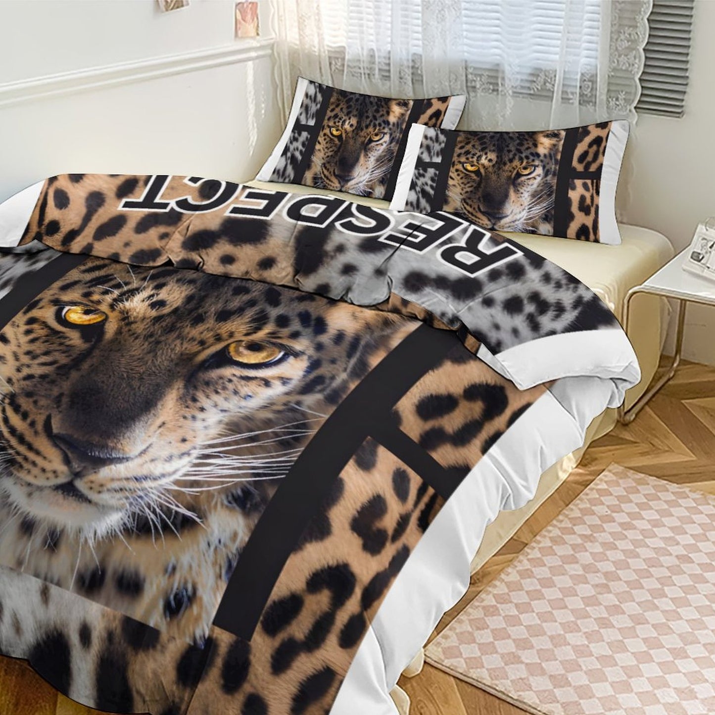 3-Piece Bedding Set-86"×70"/ 218×177cm (Dual-sidede Printing)