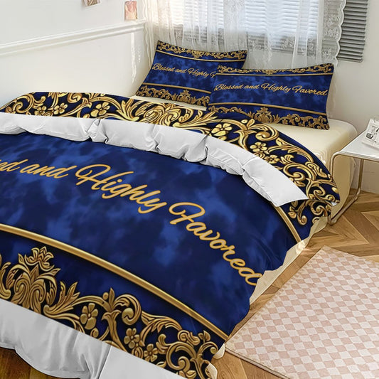 3-Piece Bedding Set-102"x90"/ 259x229cm (Dual-sided Printing)