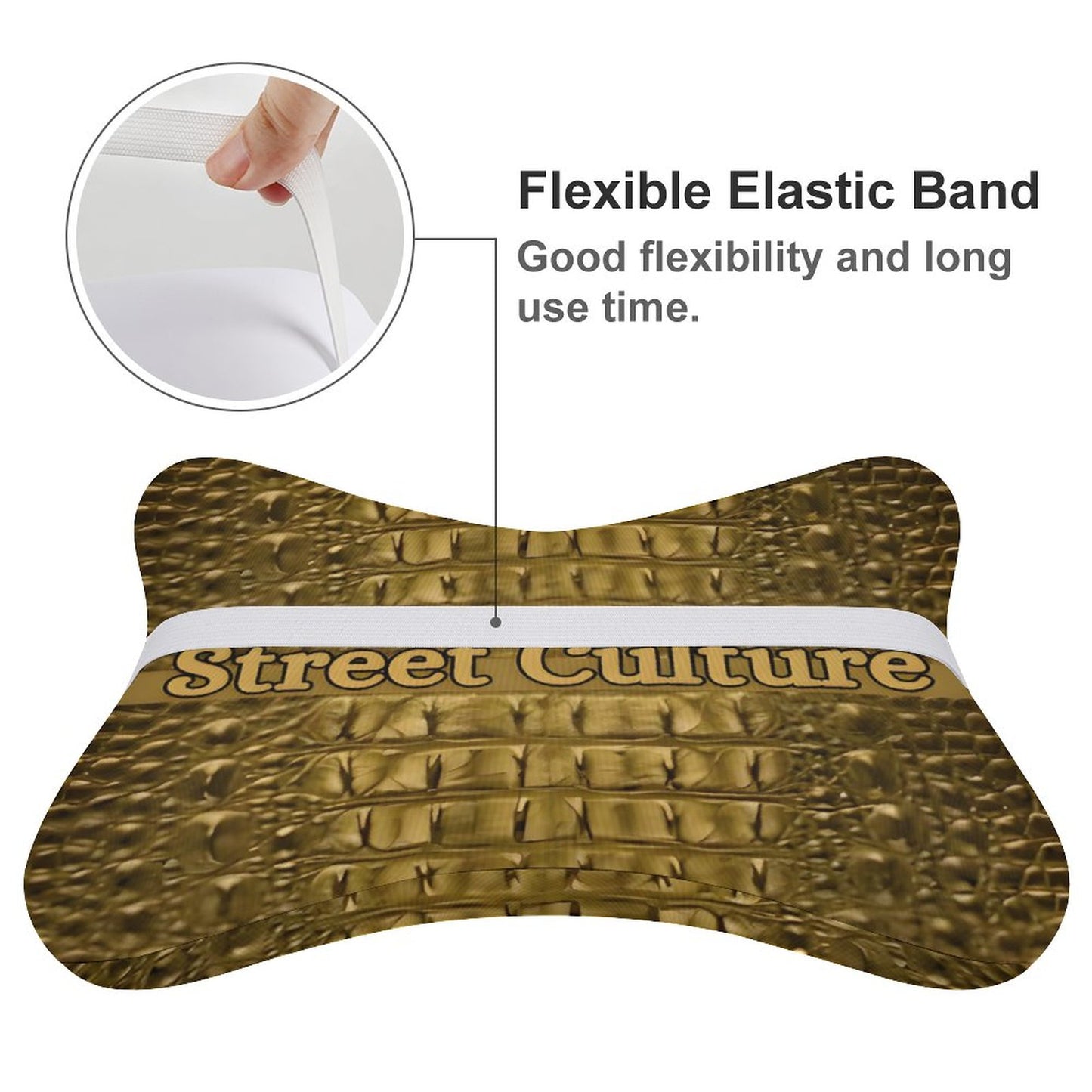 STREET CULTURE Alligator MEMORY FOAM Car Pillow (high-quality softness)