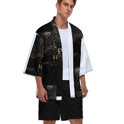 Drop Shoulder Male Kimono Cardigan ZS904 (All-Over Printing)
