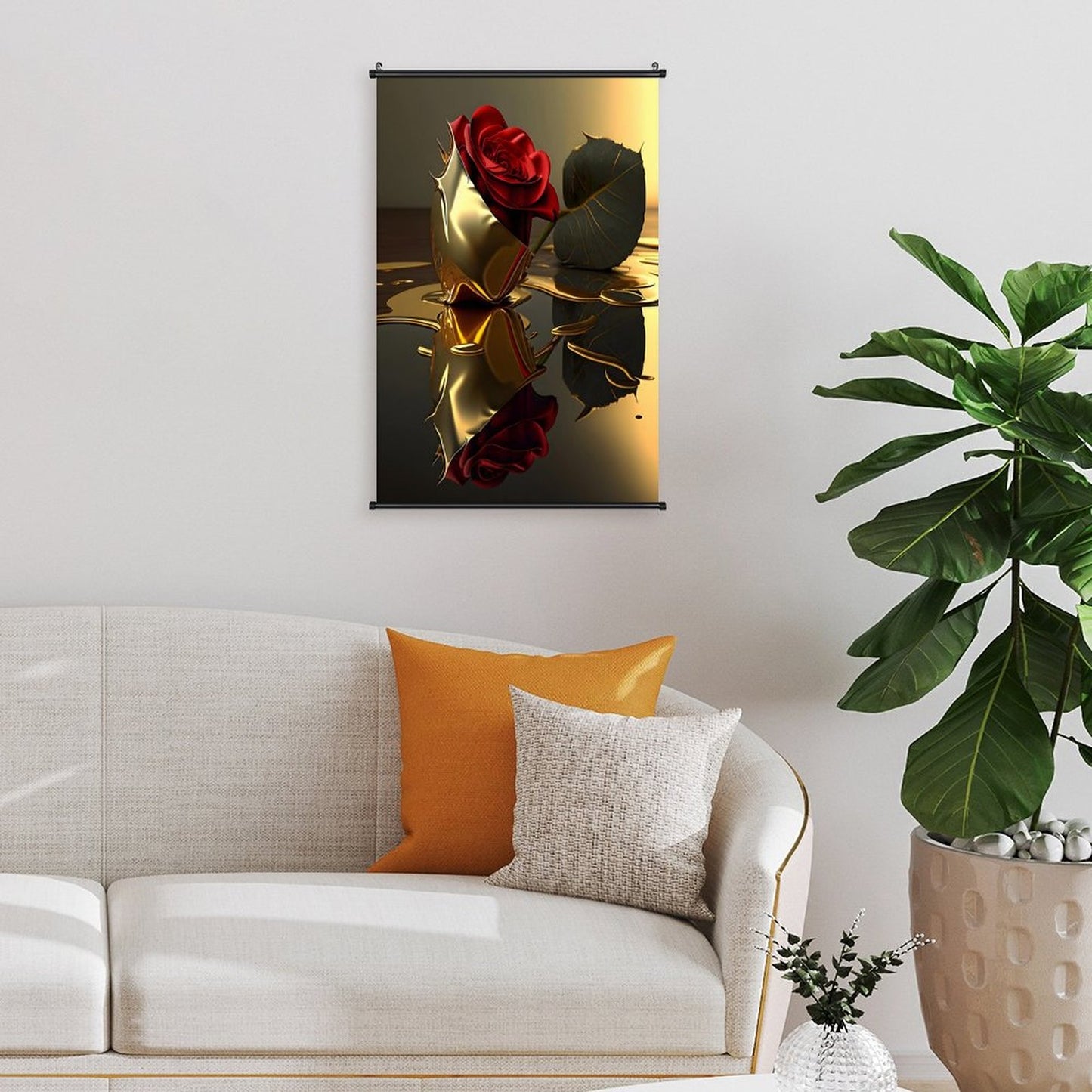 Canvas Hanging Poster with Scrolls-16"x24"/ 40x60cm