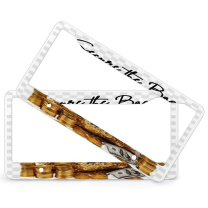 License Plate Frames with 4 Round Holes (1 Pair)