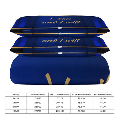 3-Piece Bedding Set-102"x90"/ 259x229cm (Dual-sided Printing)