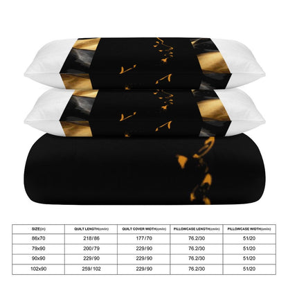 3-Piece Bedding Set-90"x90"/ 229x229cm (Dual-sided Printing)