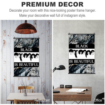Canvas Hanging Poster with Scrolls-16"x24"/ 40x60cm-BLACK IS BEAUTIFUL