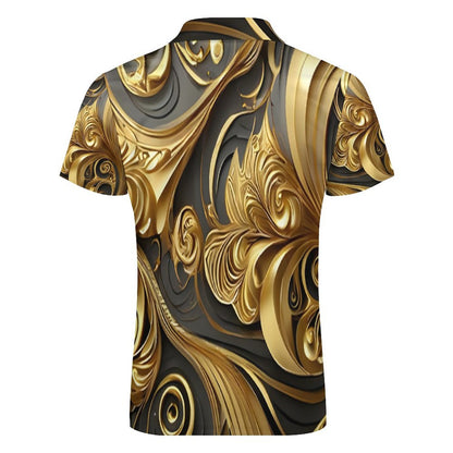 Men's Short Sleeve POLO Shirt with Zipper B470 (All-Over Printing)
