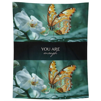 Flannel Blanket-60"x80" (Dual-sided Printing)-YOU ARE ENOUGH