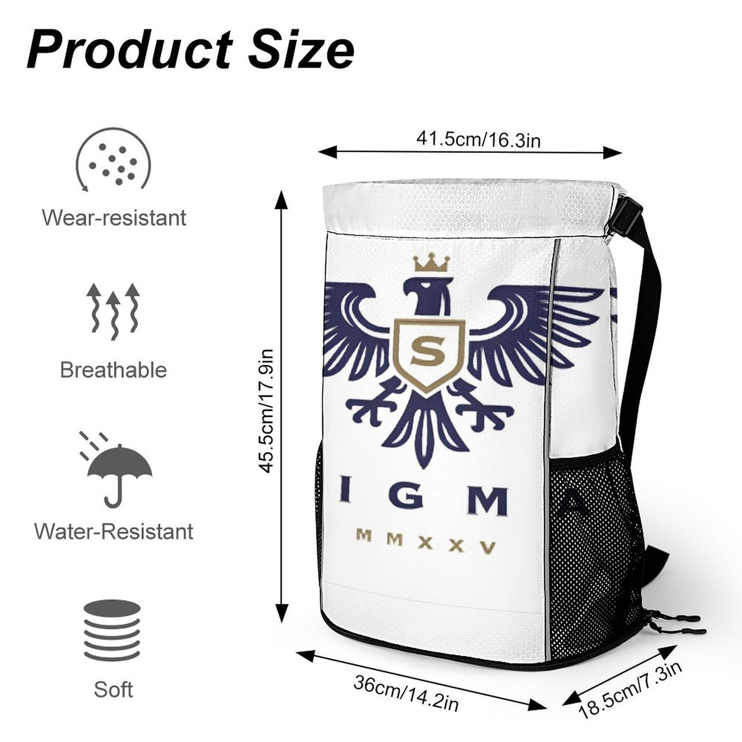 Waffle Cloth Sprots Drawstring Bag (Multi-Sites)