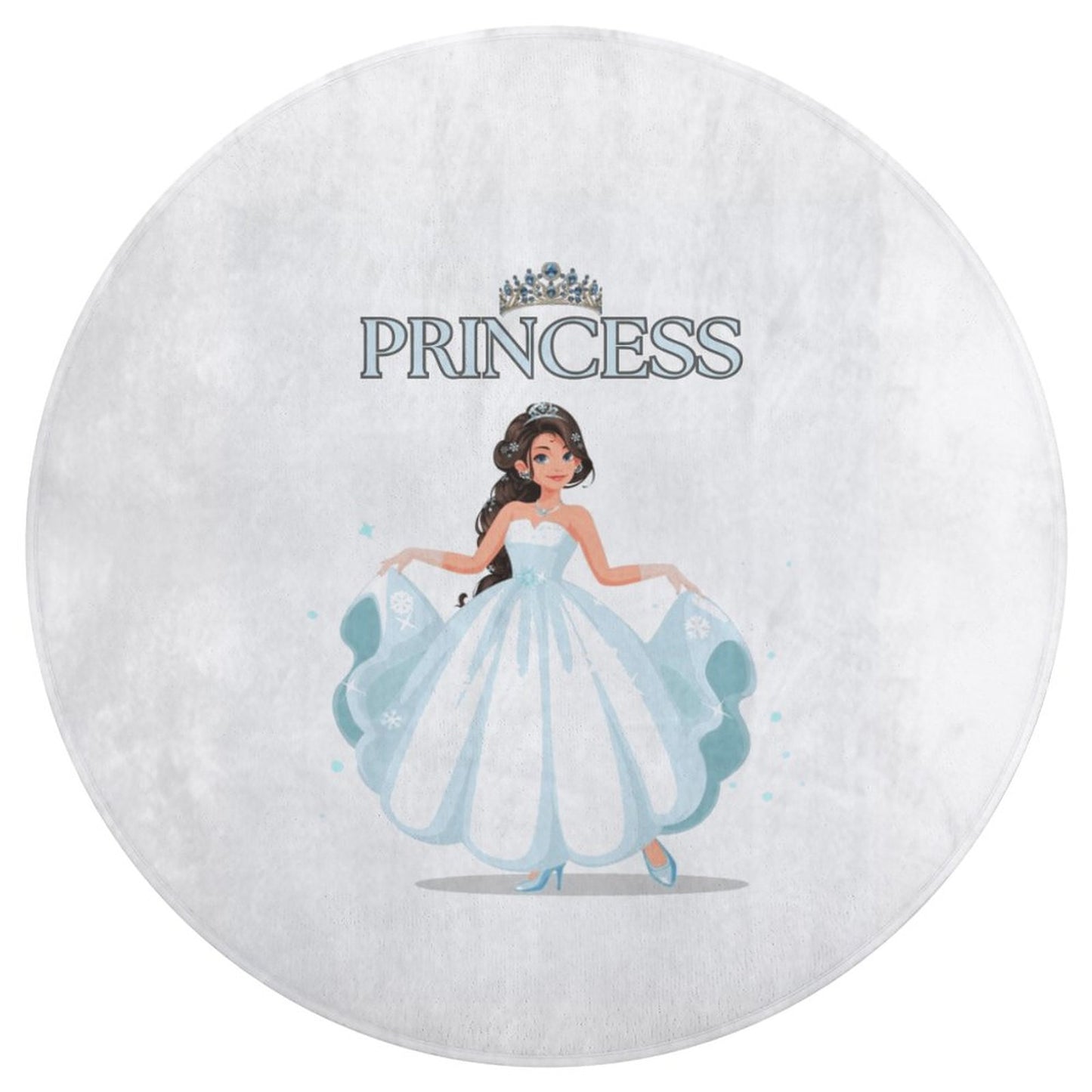 Round Coral Velvet Warm Floor Mat