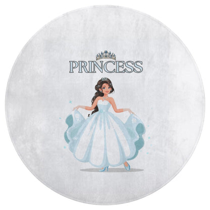 Round Coral Velvet Warm Floor Mat