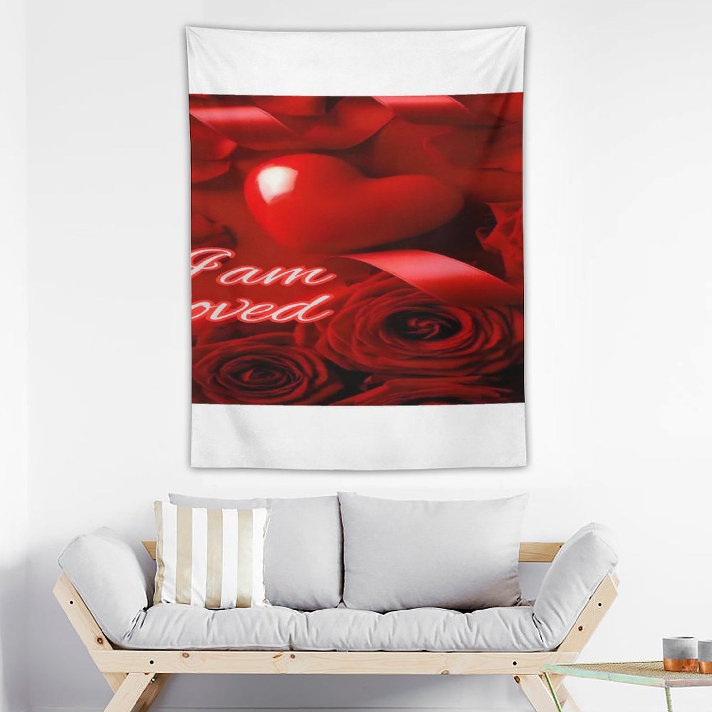 Wall Art with Vertical Tapestry