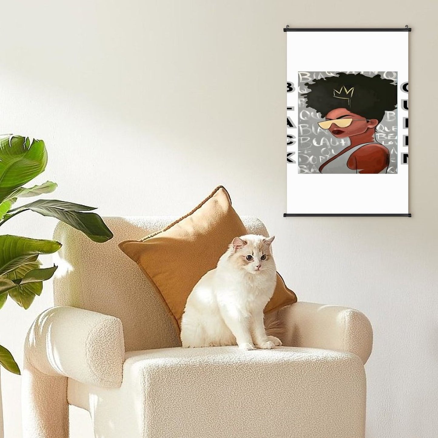 Canvas Hanging Poster with Scrolls-16"x24"/ 40x60cm